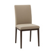 © mdnahidkha23 - Modern upholstered dining chair with dark wood legs isolated on transparent background