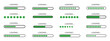© HAPPY - Loading bar icons featuring progress indicators, loading status symbols, and vector illustrations on a white background, perfect for app design, user interfaces