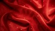 © Saproll avenue - Luxurious red velvet fabric shimmering with delicate stars, perfect for elegant holiday designs and festive backgrounds, adding warmth and sophisticated textures