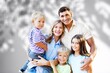 © BillionPhotos.com - Portrait of joyful happy family with kids standing together