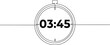 © Syed - Minimalist timer illustration showing time at three forty five