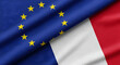 © Passionwith - European Union Flag and French Flag United, EU and France