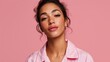© OleksandrZastrozhnov - Confident young hispanic female against pink background
