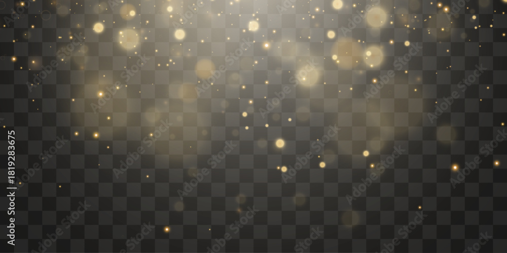 Vector bokeh lights effect isolated on transparent background. Soft ...