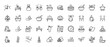 © PixeloAI - Spa and wellness line icon set. Vector pictograms of massage, hot tub, bath, cosmetic products, essential oils, and relaxation treatments, thin linear illustration.