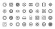 © PixeloAI - Computer hardware line icon set. Vector pictograms of microchips, processors, integrated circuits, circuit boards, and data storage, thin linear illustration.
