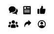 © 123levit - Minimalist communication and social media icon set for web and app design