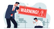 © Alina - Employee receiving warning from manager in office, workplace discipline and interpersonal conflict