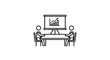 © Dimmy - Whiteboard conference black white icon