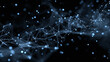 © Thiago - Intricate network of interconnected nodes against a dark background, representing digital connectivity and technological advancement. This image is perfect for illustrating concepts like data flow.