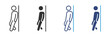 © Habiba Anika - Leaning Pose icon set, Relaxed Standing Position, Casual Body Posture and Human Silhouette concept icon, vector illustration.