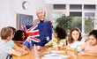 © JackF - Kids learning together about australia in geography class