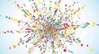 © Indri - Vibrant Confetti Explosion Background perfect for party invitations, event promotions, website banners, social media posts, greeting cards, marketing