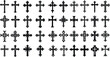 © Shamim - Ornate Decorative Cross Vector Collection, Set of Vintage and Gothic Religious Crucifix Icons