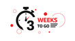 © Aziz - Countdown timer showing three weeks to go on white background