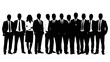 © Stock Image Zone - Unified professional team silhouette representing corporate leadership, collaboration, and collective success