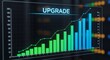 © alimohsin07 - Financial upgrade growing bar chart with upward trend line on screen