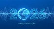 © Ferdaus - Futuristic 2026 happy new year background with global technology theme