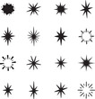 © MST - Starburst Doodle Silhouette doodles collection. Includes Silhouette symbols star, spark, burst, sun, shine and more. Isolated doodles. Starburst Doodle doodles set. Minimalist doodles pack.