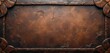 © miss irine - Dark brown textured surface with cracked plaster and rope border. Ornate corner details add vintage appeal. Ideal for backgrounds, grunge designs, or aged themes.