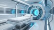 © Reazy Studio - A futuristic medical examination room with a scanner and bed in a sterile white environment