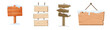 © towsif - PNG image of Rustic wooden signs covered in snow perfect for winter themed designs holiday greetings or directional signage in a snowy landscape adding a charming touch on transparent background