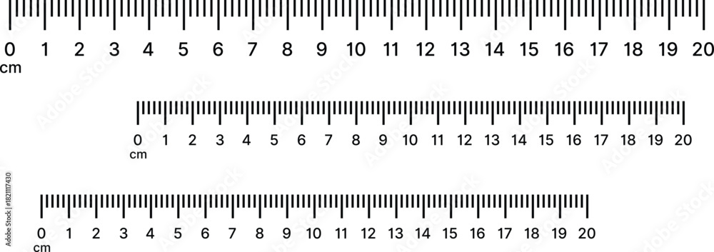 Scale Ruler 10 Cm Metric ruler scale vector for 10 cm and 20 cm measuring tools. Stock ...