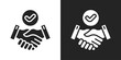 © Elzicon - agreement Icon In Black And White Glyph Style