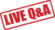 © Mahmud - Grungy rectangular stamp featuring the text Live Q&A, perfect for webinars, online events, and audience interaction