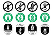 © Olesia - Wheat-Free Labels. Gluten-Free symbol set with stylized grain elements. Set of logo, stamps, tags