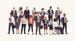 © Dika - Diverse group of professionals standing together, representing teamwork and inclusion in the modern workplace