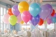 © Serhii - Vibrant Surprise Birthday Celebration: Festive Decor with Colorful Helium Balloons in a Welcoming Venue