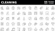 © Jocelyn_Flores - Cleaning icons set. editable line icons, outline style, maintenance and hygiene