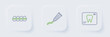 © Iryna - Set line X-ray of tooth, Tube toothpaste and Teeth with braces icon. Vector