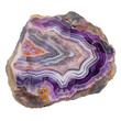 © ArzStudio - Beautiful Raw Purple and White Agate Rock on White Surface