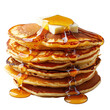 © ArzStudio - Stack of Delicious Pancakes Drizzled With Golden Syrup