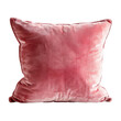 © ArzStudio - Luxurious Velvet Cushion Resting Softly on a White Backdrop