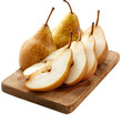 © ArzStudio - Pears Resting on a Wooden Board Create a Natural Kitchen Scene
