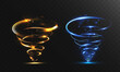 © NAUM - A luxurious glowing speed vortex set in gold and blue, swirling with sparkling light trails, glitter particles, and dynamic energy rings on a transparent background. Perfect for magical motion effects