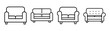 © IsratJahan - Outline furniture sofa armchair couch set vector illustration home interior design seating ideas
