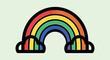 © adibaatmarini - Colorful rainbow illustration with vibrant hues and black outlines.