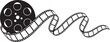 © GraphicGrove - Black and white vector illustration of a movie film roll concept