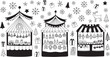 © GraphicGrove - Whimsical Christmas market doodle illustration for festive season designs
