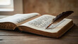 © MEO - Macro Shot of Antique Hebrew Bible Open to Solomon's Wisdom