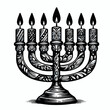 © ArtiShyna - Silver menorah isolated