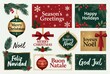 © QITIAN - Multilingual Christmas Greetings: Festive Ornaments, Holly, and Holiday Signs
