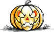 © Ivan - Vector illustration of a scary Halloween pumpkin.
