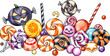 © Ivan - Vector illustration of a cute Halloween sweets and candies.