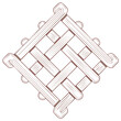© Мария Лесь-Лисецкая - Celtic Knot Style Woven Square Line Art Isolated Decorative Design