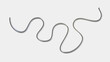 © Doloves - 3d chrome metal squiggle. Abstract shape element with effect silver gradient. Liquid 3d line, steel curve figure, glossy tube wave. Tech futuristic ribbon. Vector illustration